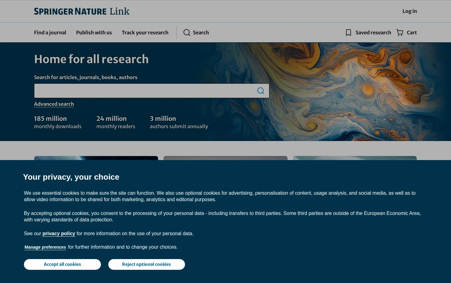 Springer Nature Link 页面快照